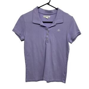 Preppy Lavender Polo Shirt Aeropostale Y2K Stretch Logo Large